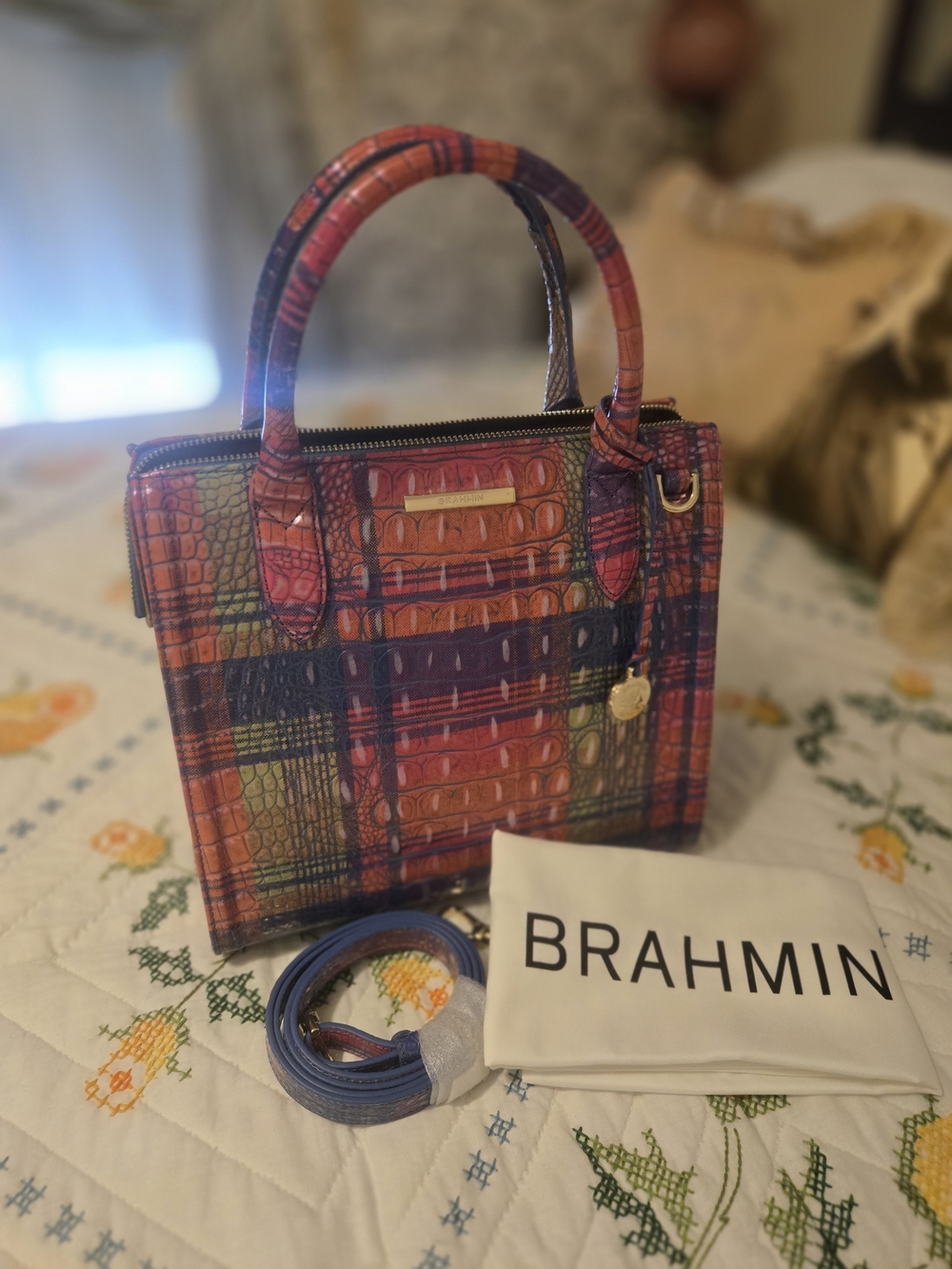 Brahmin Small Caroline Madras Satchel